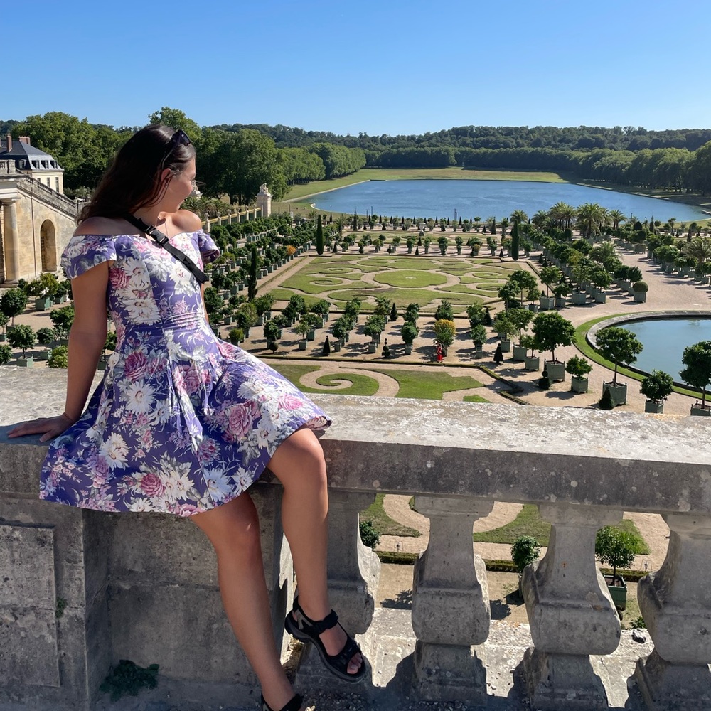 Vintage CORSET Laura Ashley Floral off shoulder dress